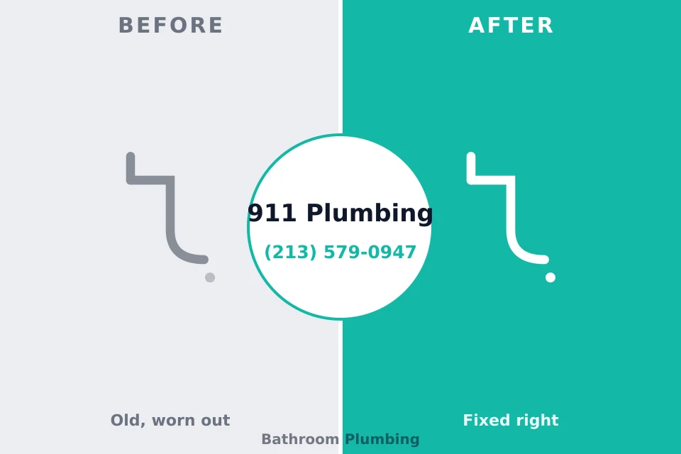 Before and after: plumbing repair Englewood, CO